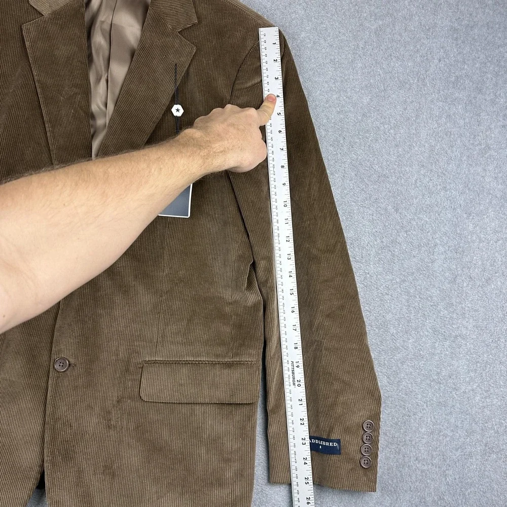 Saddlebred Sport Coat Blazer Mens 42R Brown Tan Corduroy Classic Fit 2 Button - Picture 5 of 13